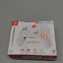 PDP Gaming Afterglow Wave Wireless Nintendo Switch Pro Controller - Officially Licensed, Nintendo Switch 2, Switch Lite/OLED, RGB LED Customization, App Controls, Rechargeable Battery Power - White