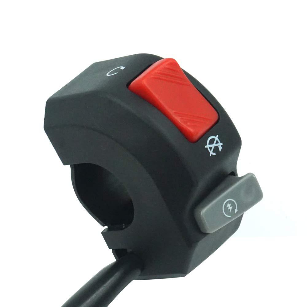 12V Right Motorcycle Switches 7/8" 22mm Handlebar Mount Headlight Fog Light Horn ON Off Start Kill Switch
