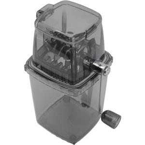 Hand Crank Ice Crusher, Manual Hand Crank Operated Breaker, Portable Chopper Transparent Stainless Steel Breaker Making Drinks Machine for Fast Coarse Shaved Fine Chips Ho (Gray)