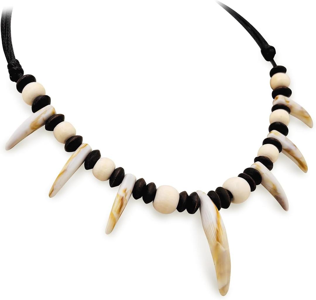 Beads Wolf Handmade Shark Vintage Adjustable Necklace For Men Women