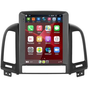 Android 13 for Hyundai Santa Fe Radio 2006-2012 Car Stereo Wireless Apple CarPlay Android Auto GPS Navigation 9.7 HD Tesla Touchscreen Bluetooth 4GB RAM+64GB ROM Mirror Link+Backup Camera