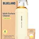 BLUELAND Multi-surface Cleaner, Starter Set, Fresh Lemon Scent, Spray Bottle with 4 Refill Tablets, All-Purpose, Eco-Friendly Cleaning Supplies, 4 x 24 Fl Oz