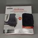Sunbeam Checker Embossed Sherpa Heated Throw, Grey, Size Throw