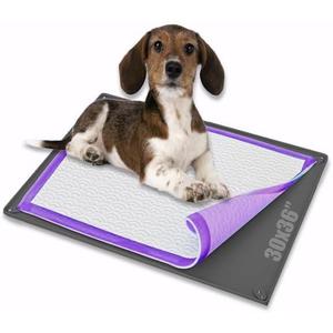 TidyFriend Dog Pee Pad Holder Tray Fits for 30 x 36 Pee Pads with Corner Lock Holes, Raised Edges, Non-Spill, Easy to Clean Silicone Dog Potty Tray Holder, for Indoor Floor Protection (Grey)