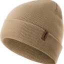 2 x ROXUN Beanie for Men/Women Winter Hat Knit Cuffed Soft Warm Unisex Skull Stocking Cap
