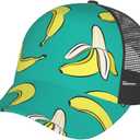 Bananas On Green Baseball Cap for Men Women Trucker Mesh Back Adjustable Dad Hat Outdoor Sports Running Headwear Summer hat