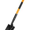 Spade Garden Shovel, Steel Flat Spade with Ergonomic D-Handle, Sharp Blade Square Shovel for Lawn Edging, Digging, Heavy Duty Yard Tool, Easy Cuts in Grass and Turf