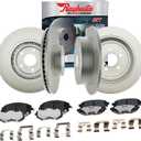 Raybestos Element3 E3V90039 Automotive Replacement Brake Kit for Front and Rear Coated Rotors and Hybrid Brake Pads for Subaru Forester/Impreza/Legacy/Outback, Subaru WRX