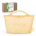 Haakaa Silicone Microwave Steamer & Steriliser Bag, 2000ml Large Capacity Reusable Steaming Bags for Baby Bottles/Breast Pump/Accessories/Pacifiers/Teethers,Great for Home and On-The-Go,Pineapple/1PC