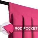Fuchsia Valances for Windows - Rod Pocket Curtain Valances for Kitchen or Living Room,Pack of 1 (Fuchsia, 39" W x 20" L)