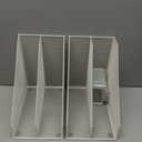 Mesh Magazine File Holder, 2 Pack Set, Desk Organizer Sturdy metal mesh file holder. 2 compartments for magazines, documents. Desktop storage for office & home. White