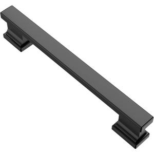 Alzassbg 5 Pack Matte Black Cabinet Pulls, 5 Inch(128mm) Hole Centers Kitchen Cabinet Handles for Cabinets and Drawers AL3061MB