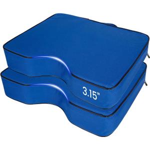 FirstGift 3.15" Extra Thick Stadium Seat Cushions - Portable Water-Resistant Bleacher Pads with Decorative Trim, Lightweight & Comfortable for Sports, Games, and Outdoor Event, U-Shape