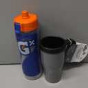 Gatorade 32oz Gator-skin Bottle, Blue and Insulated Mug Grande Tassel Isolante