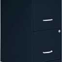 2 Drawer Locking Filing Cabinet | Pre-Assembled Steel Construction | Space-Saving Design is Perfect for Home and Small Office | Letter-Size | Assembled in North America (Navy)