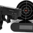 EC VISION Lock N' Load Gun Alarm Clock Target Alarm Clock Creative Clock Black