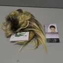 Swiking Mullet Wigs for Women Blonde Curly Soft Heat Resistant Shoulder Length Hair 80s Rocker Cosplay Halloween Dark Roots Synthetic Wigs (Blonde Mix Black)