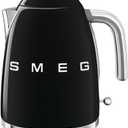 SMEG 50's Retro Style Electric Water Kettle with Automatic Shutoff, Removable Base, and Water Indicator, KLF03BLUS, Black (1.8 Quarts)