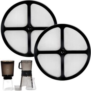 2 PCS Reusable Coffee Filters Compatible with OXO Cold Brew Coffee Maker & Good Grips 32 Ounce Cold Brew Coffee Maker, Coffee Fine Mesh Strainer for OXO Coffee Maker