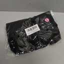 Women's Long Sleeve Mesh Tops See Through Sheer Tee Shirts Mock Neck Floral Embroidery Tops for Layering (Black, L)