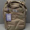 RUVALINO Diaper Bag Backpack-Multifunction Baby Travel Bag with Changing pad, Insulated Bottle Holders & Pacifier Case, Large Capacity, Waterproof, Clay