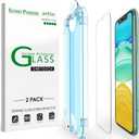 amFilm OneTouch Glass Screen Protector for iPhone 11, iPhone XR (6.1") with Easy Installation Kit, Tempered Glass, 2 Pack