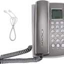 Wall Telephone,Corded Telephone Wall Mount Desktop Corded Caller ID Telephone,LCD Display Landline Telephone for Home Office Hotel Call Center,Gray