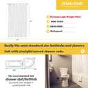 ZEMAHOME 2 Pack PEVA Plastic Shower Curtain Liner Premium Light Weight 72" x 72" Clear Bathroom Shower Showroom Curtain Liner with Rustproof Metal Gromments and Weighted Magnet