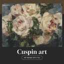 Framed Christian Wall Art, Vintage Rose Floral Canvas Picture, Rest in the Lord Scripture Psalm 37 Religious Decor for Bedroom Living Room Prayer Room, 12x16 Inch