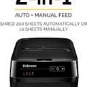 Fellowes AutoMax 200M Micro-Cut Auto Feed 2-in-1 Office Shredder with Auto Feed 200-Sheet Capacity (4656201)