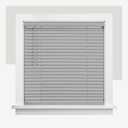 CHICOLOGY Cordless Mini Blinds for Indoor Windows, 57" W x 48" H, Gray Vinyl 1" Slats with Tilt Wand, Light Filtering to Room Darkening, Moisture-Resistant, Child-Safe, Screw-Mount Installation