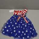 Niyage Toddler Dress Girls Baby Star Stripes American Flag Ruffles One Shoulder Sleeveless Tulle Tutus Boho Sundress Blue 110