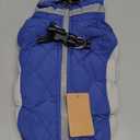 FUAMEY Dog Coat for Small Dogs, Waterproof Dog Winter Jacket with Harness Built in Puppy Cold Weather Coats Reflective Pet Vest with Zipper Warm Fleece Dogs Snowsuit Windproof Blue S