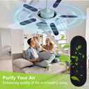 2 x 5 Pack Ceiling Fan Filter for Blades, Universal Strong Adhesive Activated Carbon Air Filter, Coconut Carbon Fan Air Purifier Pads for Home,Bedroom Kitchen,Office, Ceiling Fan Air Filter Accessories