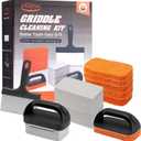 Griddle Cleaning Kit for Blackstone,Flat Top Grill Cleaning Kit Tools for Outdoor,Griddle Cleaner Accessories Brush with Grill Stone Cleaning Brick, Griddle Scraper&Scouring Pads (12)