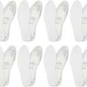 Handepo 10 Pairs Wool Shoe Insoles for Weather Cold Cut to Size Sheepskin Insoles Women Fluffy Wool Fleece Insole Unisex All Size Cozy Inner Warm with Dimension Chart Imitation Wools Insole