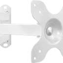 WALI TV Wall Mount Articulating LCD Monitor Full Motion 15 inch Extension Arm Tilt Swivel for Most 13 to 32 inch LED TV Flat Panel Screen with Mounting Holes up to 100x100mm (1330LM-W), White