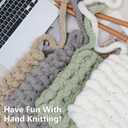 Cozyful Chunky Yarn for Hand Knitting - #10 Chunky Chenille Yarn, Jumbo Big Thick Chunky Yarns for Crocheting, Super Bulky Chunky Knit Blanket Yarns, 8 Skein (25yd, 8oz/Skein), Cream&Sage&Khaki&Grey