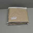 MIYE Pleated Waffle Weave Bed Skirt, Tailored Dust Ruffle 12 Inch Drop Easy Fit, Machine Washable,No Split Corners (Beige, King - 12" Drop)