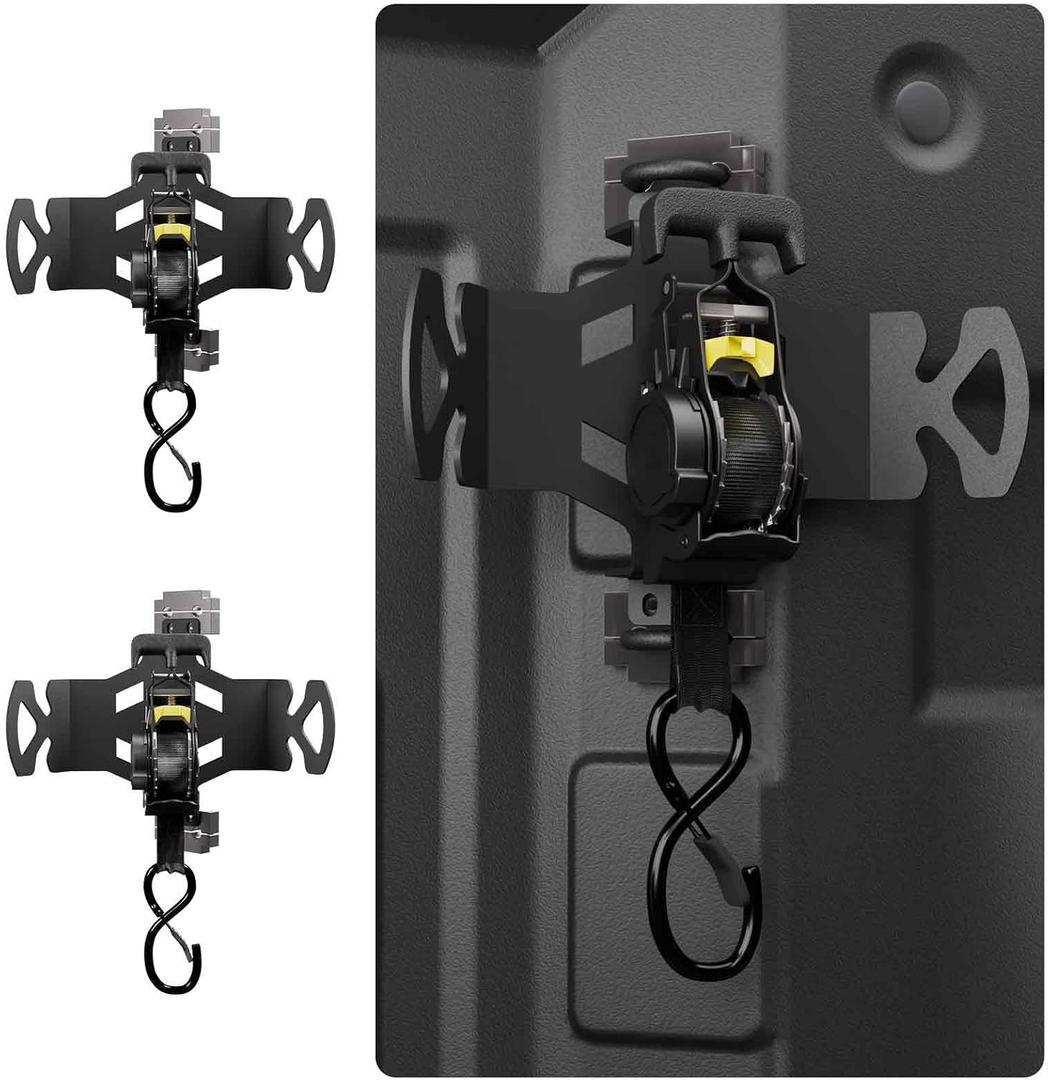 Rotating Retractable Ratchet Straps for Chevy Silverado & GMC Sierra 1500 2500 Accessories 20192025 Auto-Retract Tie Down Straps with Swivel Ratchet Heavy Duty Truck Bed Accessories (2PCS)