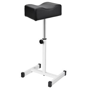 Pedicure Manicure Footrest, Adjustable Height with Soft Cushion Pedicure Stool Non-Slip, Pedicure Nail Equipment for Salon Spa Beauty, Black