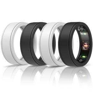 2 x SZJCLTD 4 Pack for Oura Ring Protector/Galaxy Ring Protector, Anti-Scratch Protective Elastic Silicone Oura Ring Cover for Oura Ring Gen 3 Working Out Gym