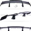 Universal Rear GT Spoiler, MP Style Wing Compatible with Mazda Miata Chevy Corvette Camaro Nissan Lexus Toyota Honda Ford Mustang Scion BMW Ben Infiniti Kia Dodge (Carbon Fiber Pattern)