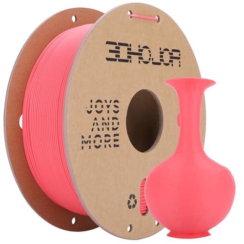3DHoJor Matte PLA Filament 1.75mm, Upgrade 1kg Cardboard Spool PLA Filament 1.75 PLA 3D Printing Filament, Print with Most 3D Printers Using 3D Filament-Strawberry red