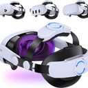 Kawaye Comfort Head Strap for Meta Quest 3S/Quest 3/Quest 2 Head Strap, Double Knobs Adjustable Elite Strap Replacement,VR Headset Accessories Strap Enhanced Support&Comfort&Reduce Pressure