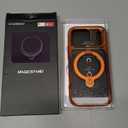 CASEKOO Pearlescent Shimmer 360 Spin Magnetic Stand for Glossy iPhone 17 Pro Max Case for Women, Fit for MagSafe, 17FT Drop Protection, Chic Design for 17 Pro Max Case with Stand, Cosmic Orange