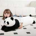 MMguai 40'' Giant Panda Stuffed Animal, Large Stuffed Panda Long Body Pillow Plush Toy, Big Soft Toy Panda Jumbo Fluffy Bear Plushies Gift for Kids Boys Girls, Birthday