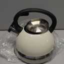 Mr. Coffee Flintshire Stainless Steel Whistling Tea Kettle w/Nylon Handle, 1.75-Quart, Linen