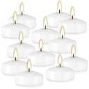 12 pcs 2-inch Floating Candles, Pink, smokeless and unscented, Burns continuously for 5-6 Hours, be Good for Holidays, Weddings, Vacations, and Home Decor