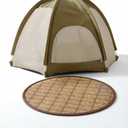 Cat Tent Bed, Foldable Breathable Pet Camping Tent for Cats & Small Dogs, Semi-Enclosed Outdoor Indoor Cat Bed with Cooling Mat, Pop Up Portable Travel Cat House (Green)